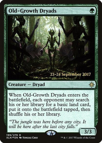 Old-Growth Dryads, Prerelease Cards 199
