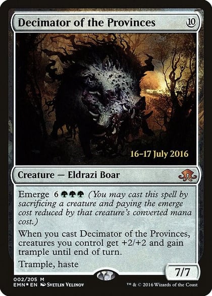 Decimator of the Provinces, Prerelease Cards 2