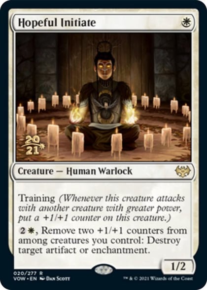 Hopeful Initiate, Prerelease Cards 20