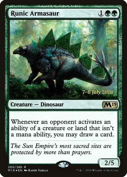 Runic Armasaur, Prerelease Cards 200