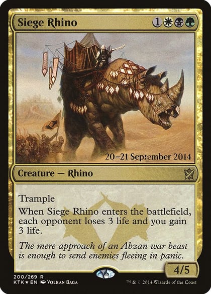 Siege Rhino, Prerelease Cards 200