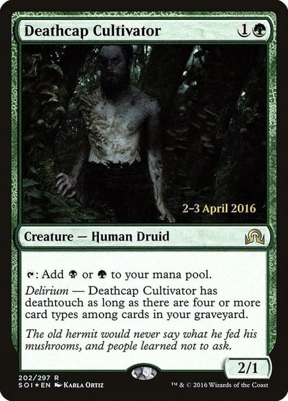 Deathcap Cultivator, Prerelease Cards 202