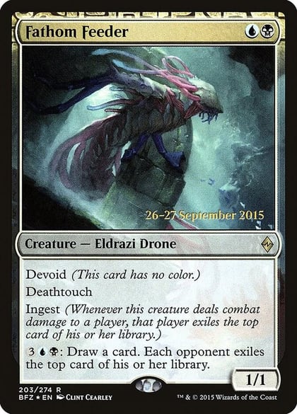 Fathom Feeder, Prerelease Cards 203