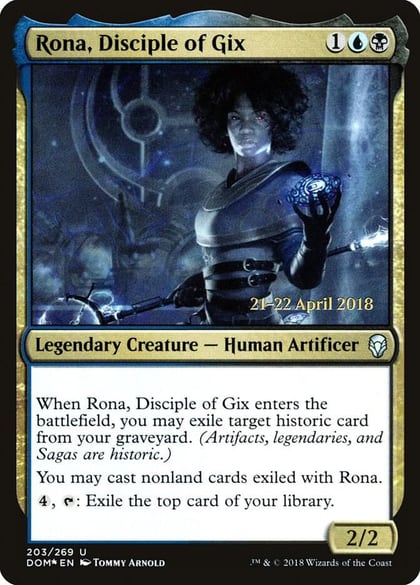 Rona, Disciple of Gix, Prerelease Cards 203