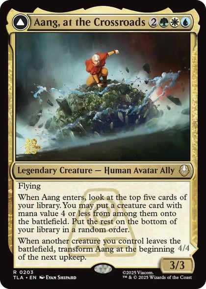 Aang, at the Crossroads, Prerelease Cards 203