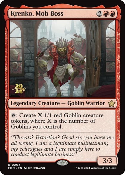 Krenko, Mob Boss, Prerelease Cards 204