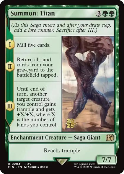 Summon: Titan, Prerelease Cards 204