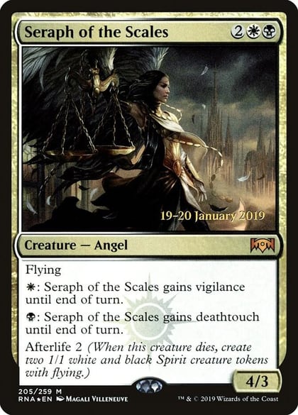 Seraph of the Scales, Prerelease Cards 205