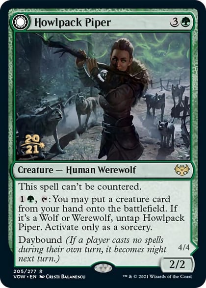 Howlpack Piper, Prerelease Cards 205