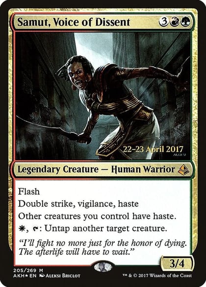 Samut, Voice of Dissent, Prerelease Cards 205