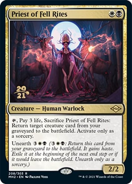 Priest of Fell Rites, Prerelease Cards 208