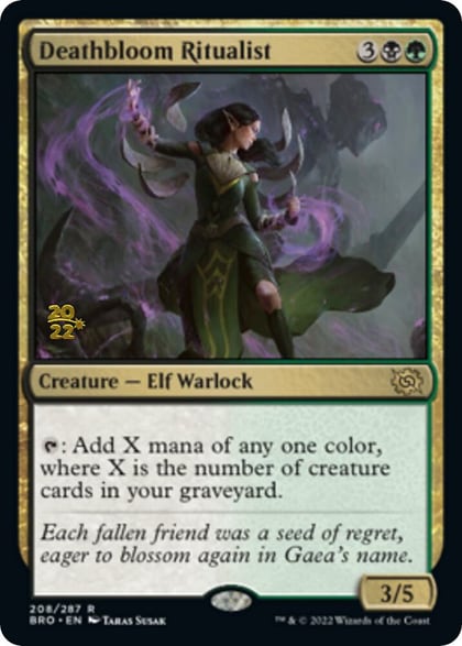 Deathbloom Ritualist, Prerelease Cards 208