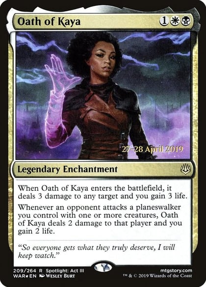 Oath of Kaya, Prerelease Cards 209