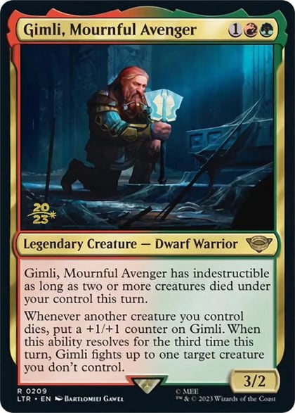 Gimli, Mournful Avenger, Prerelease Cards 209