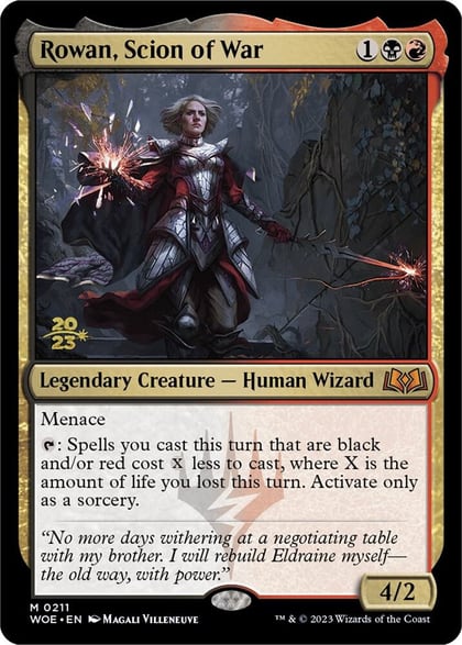 Rowan, Scion of War, Prerelease Cards 211