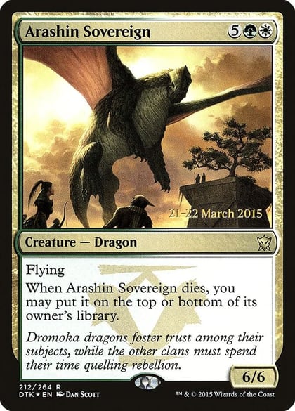 Arashin Sovereign, Prerelease Cards 212