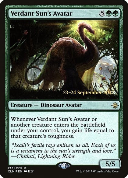 Verdant Sun's Avatar, Prerelease Cards 213