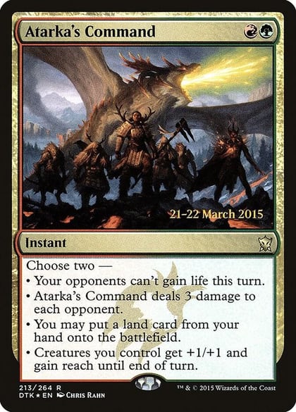 Atarka's Command, Prerelease Cards 213