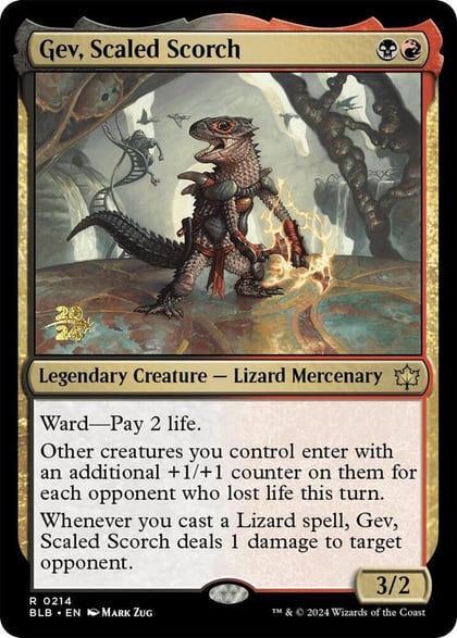 Gev, Scaled Scorch, Prerelease Cards 214