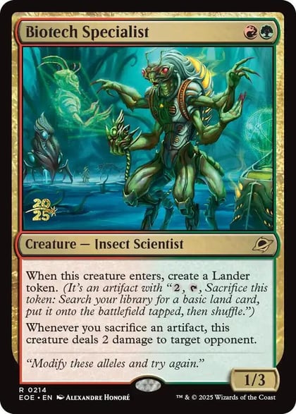 Biotech Specialist, Prerelease Cards 214