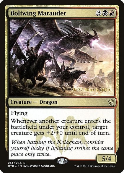 Boltwing Marauder, Prerelease Cards 214