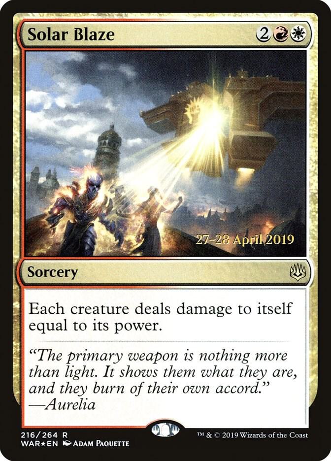 Solar Blaze, Prerelease Cards 216
