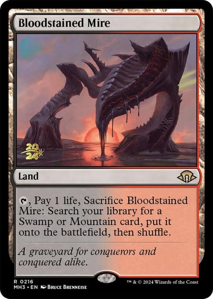Bloodstained Mire, Prerelease Cards 216