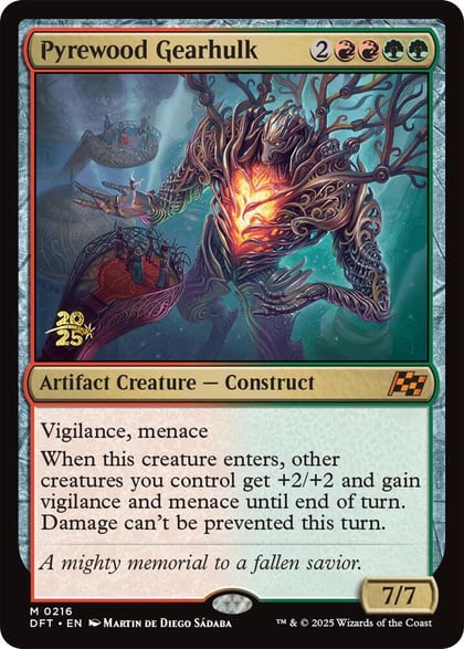 Pyrewood Gearhulk, Prerelease Cards 216