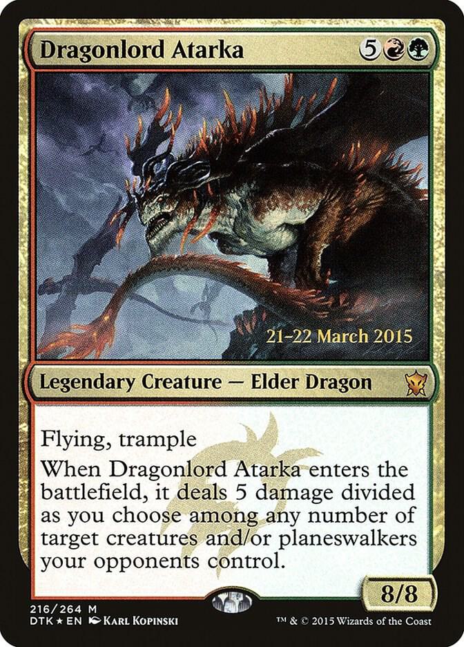 Dragonlord Atarka, Prerelease Cards 216