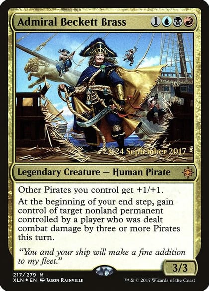 Admiral Beckett Brass, Prerelease Cards 217
