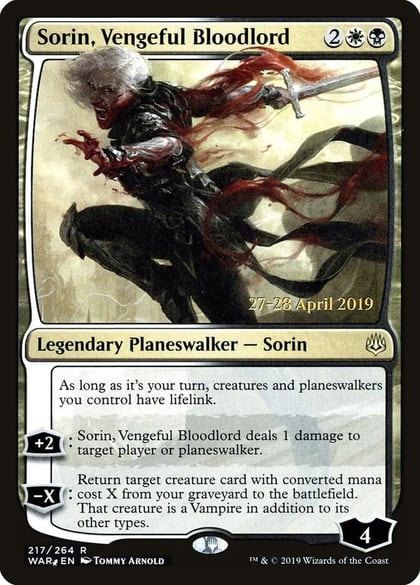 Sorin, Vengeful Bloodlord, Prerelease Cards 217