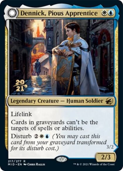 Dennick, Pious Apprentice, Prerelease Cards 217