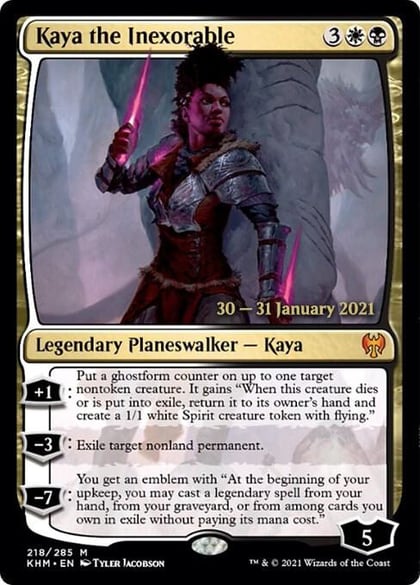 Kaya the Inexorable, Prerelease Cards 218