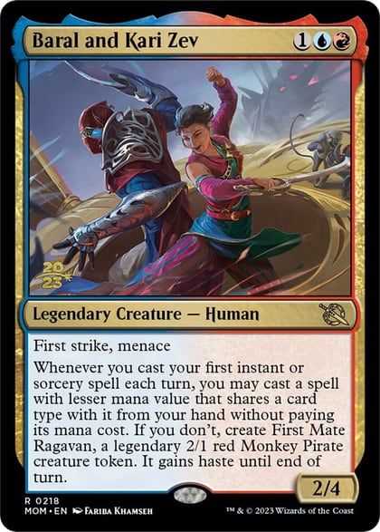 Baral and Kari Zev, Prerelease Cards 218