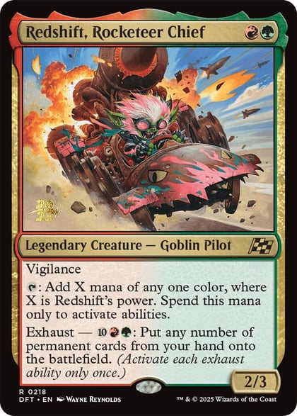 Redshift, Rocketeer Chief, Prerelease Cards 218