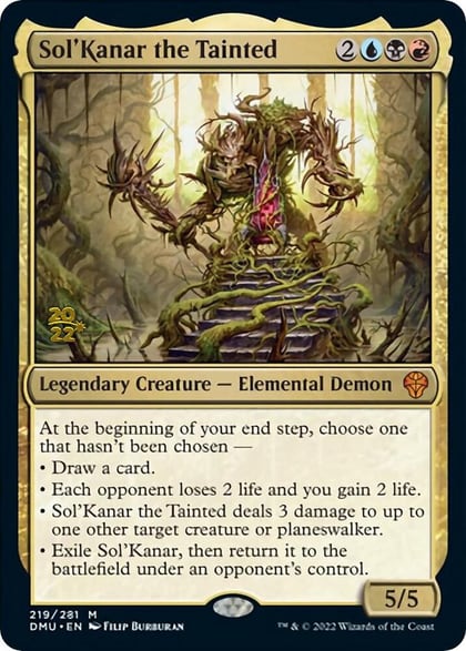 Sol'Kanar the Tainted, Prerelease Cards 219