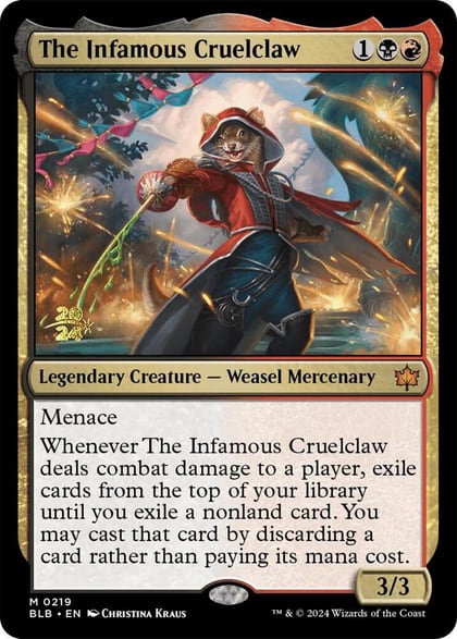 The Infamous Cruelclaw, Prerelease Cards 219