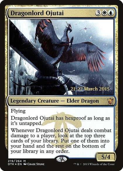 Dragonlord Ojutai, Prerelease Cards 219