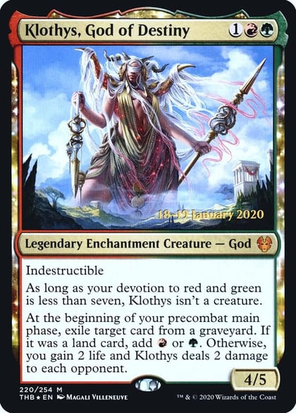 Klothys, God of Destiny, Prerelease Cards 220