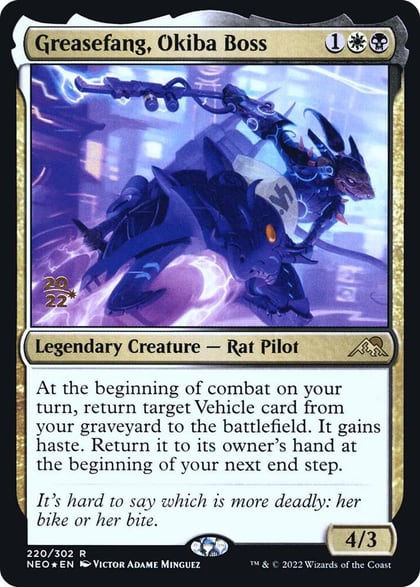 Greasefang, Okiba Boss, Prerelease Cards 220