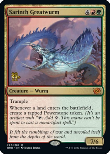 Sarinth Greatwurm, Prerelease Cards 220