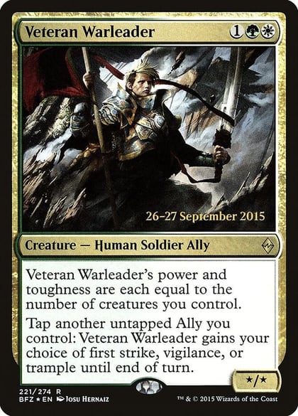 Veteran Warleader, Prerelease Cards 221