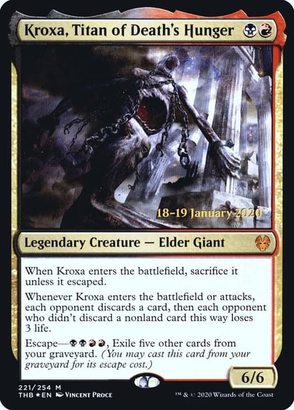 Kroxa, Titan of Death's Hunger, Prerelease Cards 221