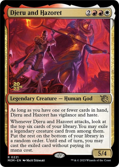 Djeru and Hazoret, Prerelease Cards 221