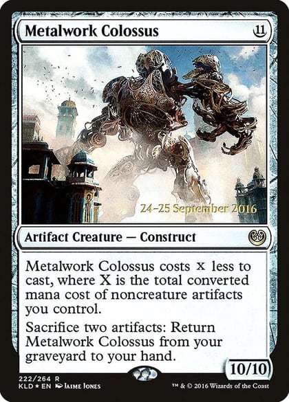 Metalwork Colossus, Prerelease Cards 222