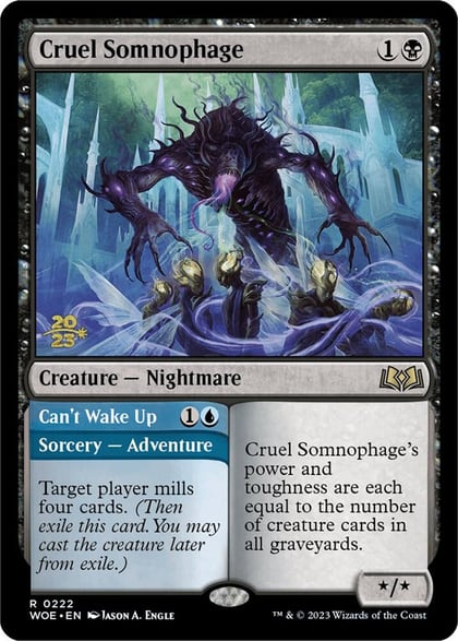 Cruel Somnophage, Prerelease Cards 222