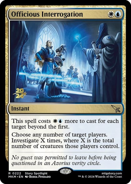Officious Interrogation, Prerelease Cards 222