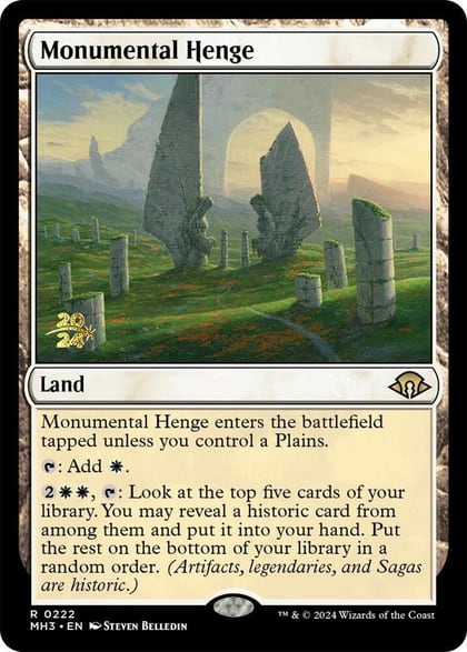 Monumental Henge, Prerelease Cards 222