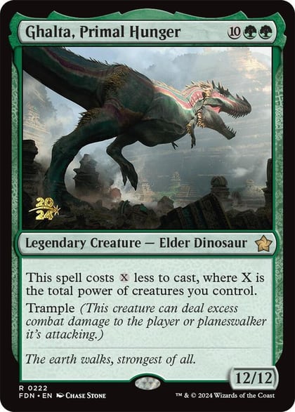 Ghalta, Primal Hunger (FDN), Prerelease Cards 222