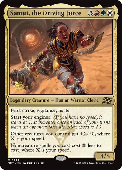 Samut, the Driving Force, Prerelease Cards 222